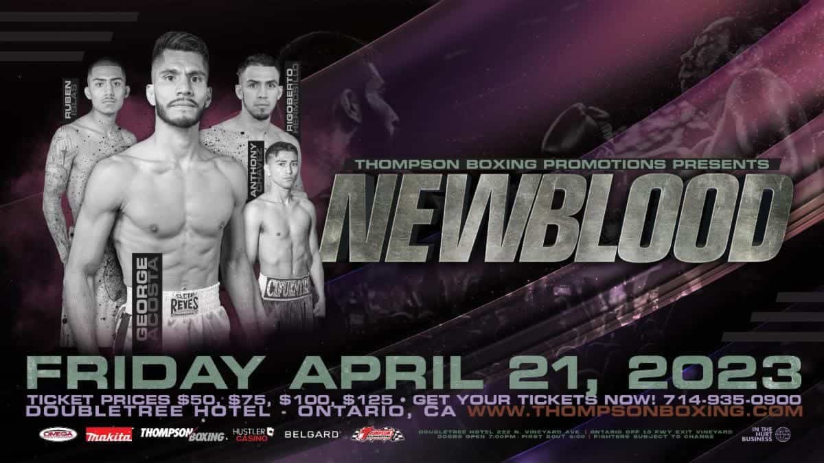George Acosta affronte Blas Ezequiel Caro le 21 avril 'New Blood'