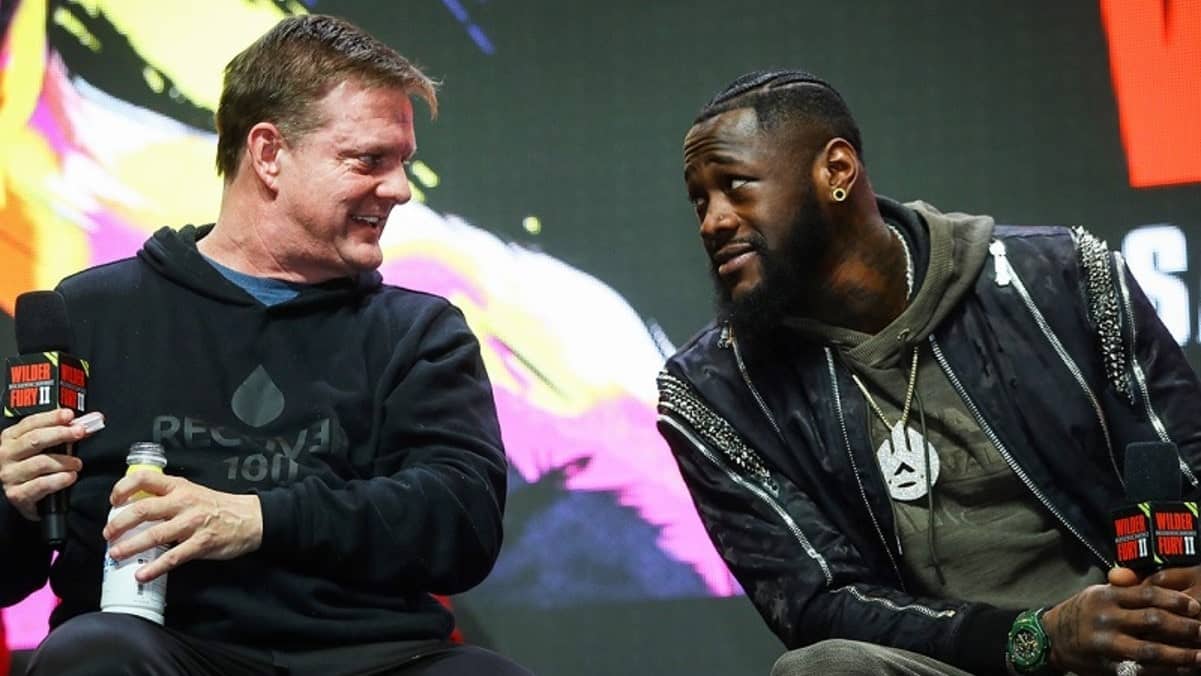 Deontay Wilder and trainer Jay Deas