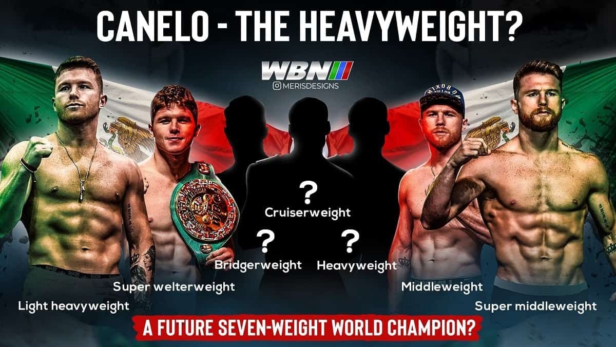 Canelo Alvarez seven weight cruiserweight heavyweight