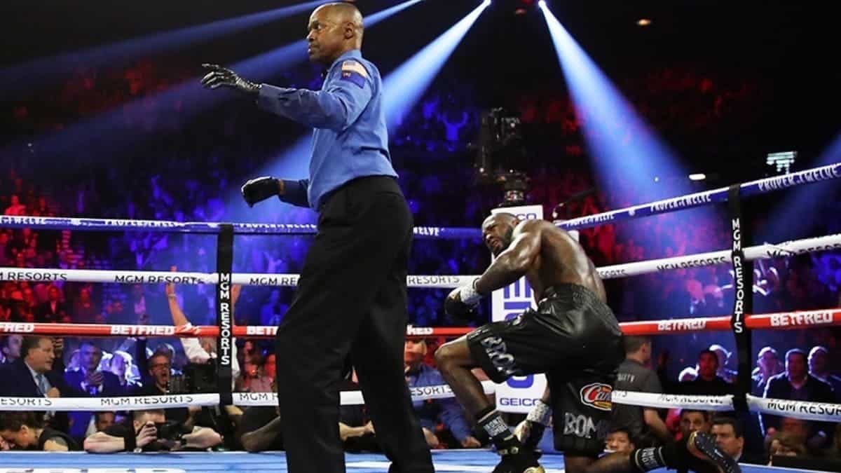 Deontay Wilder down Kenny Bayless