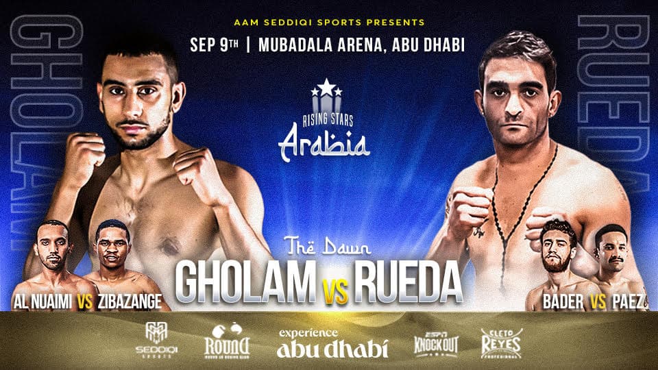 Gholam vs Rueda en tête d'affiche à Abu Dhabi le 9 septembre