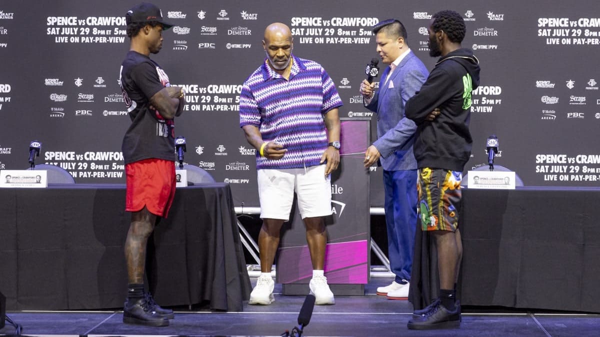 Mike Tyson at Spence vs Crawford