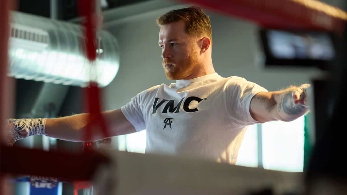 Canelo Alvarez works out