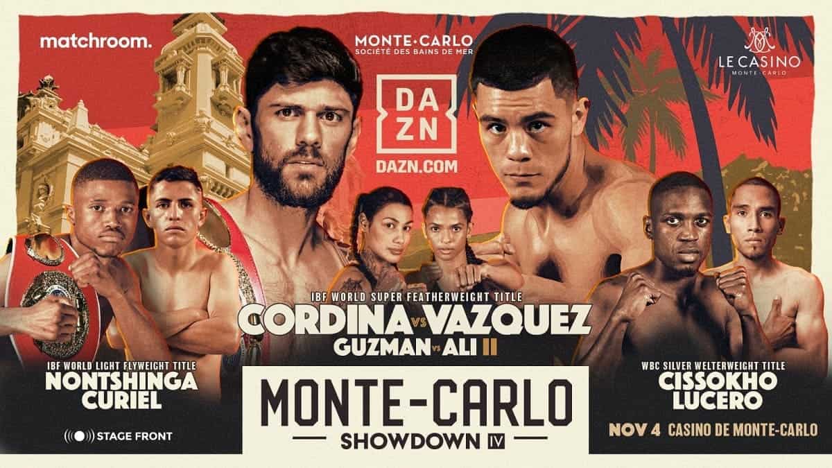 Joe Cordina en tête du retour de Matchroom à Monte Carlo le 4 novembre