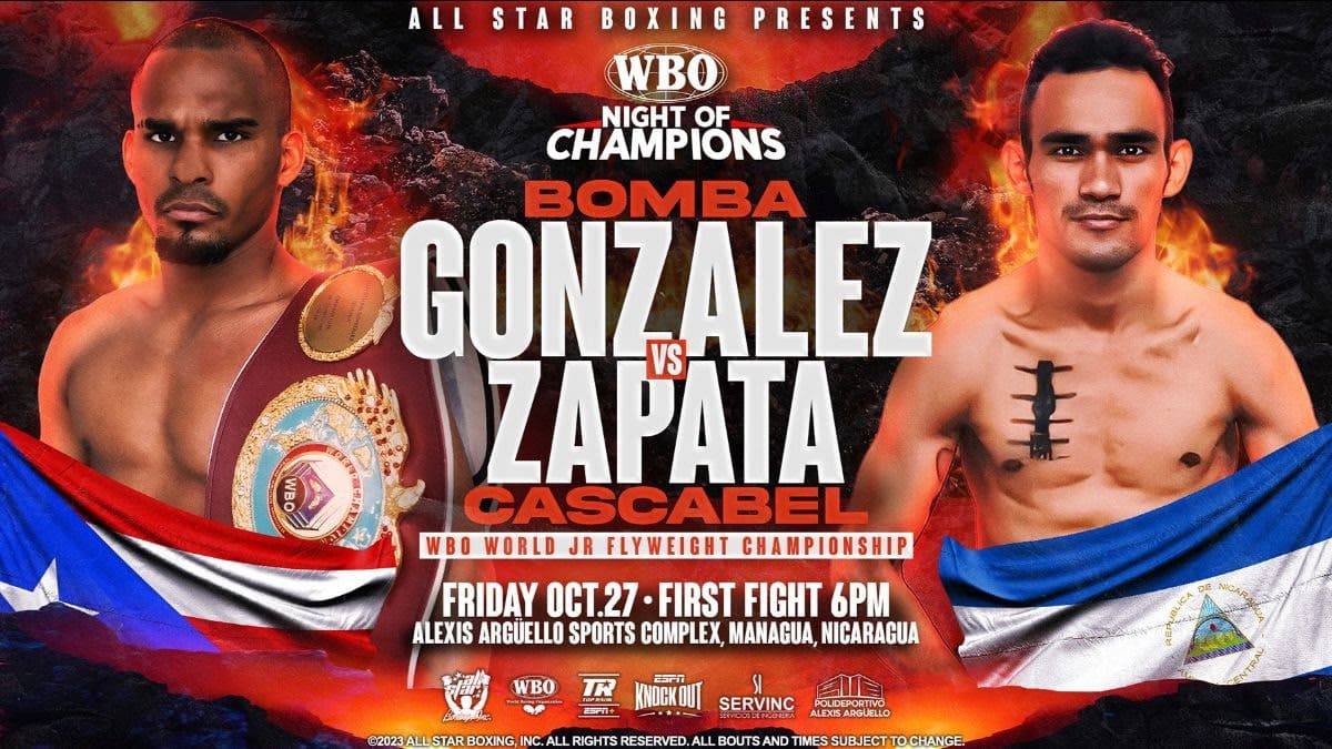 Jonathan Gonzalez contre Gerardo Zapata en direct sur ESPN+ ce vendredi