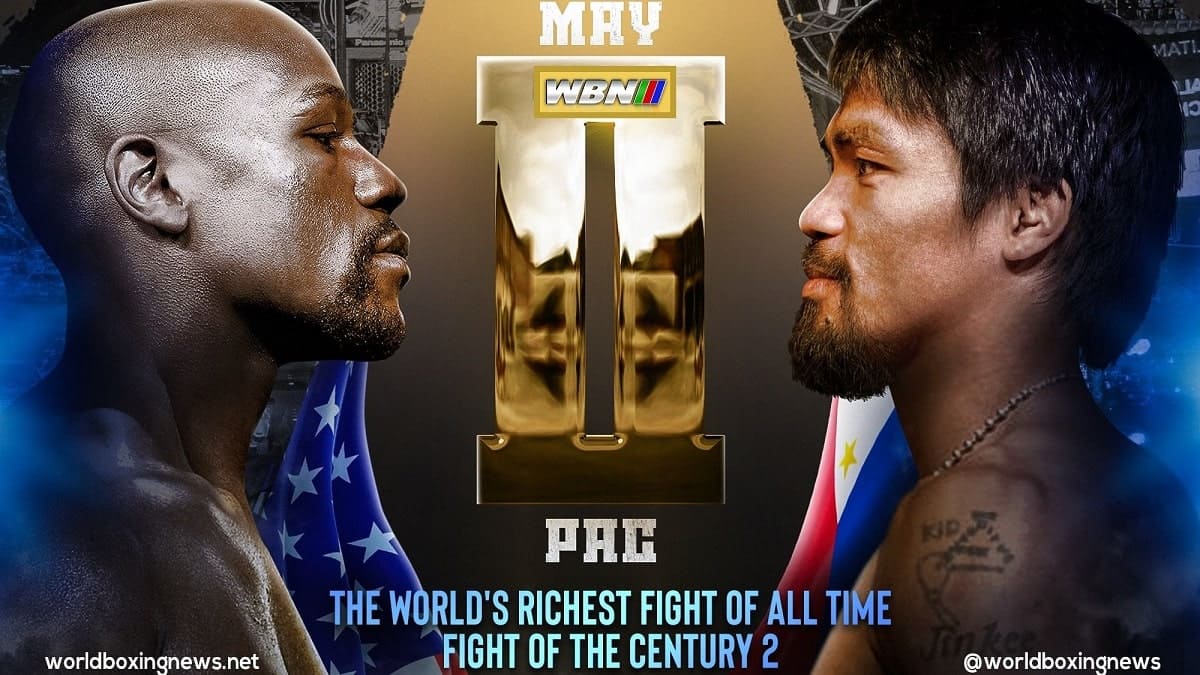 Mayweather vs Pacquiao 2 poster by World Boxing News