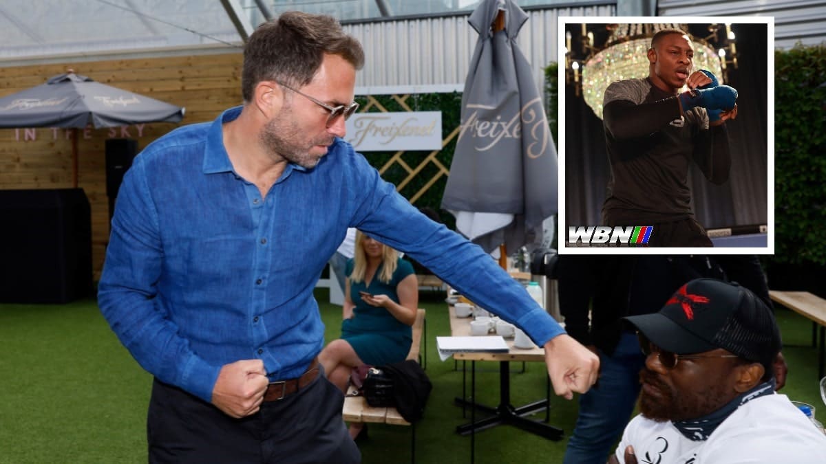 Eddie Hearn and Dan Azeez