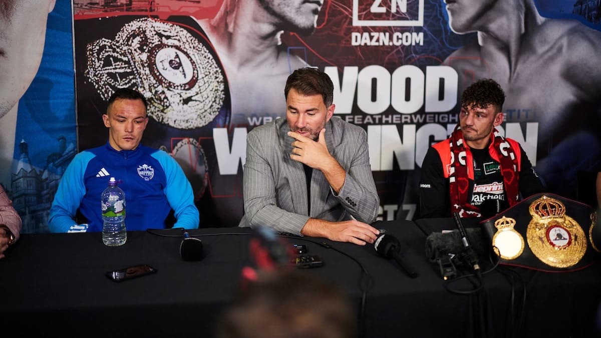 Josh Warrington Eddie Hearn Leigh Wood