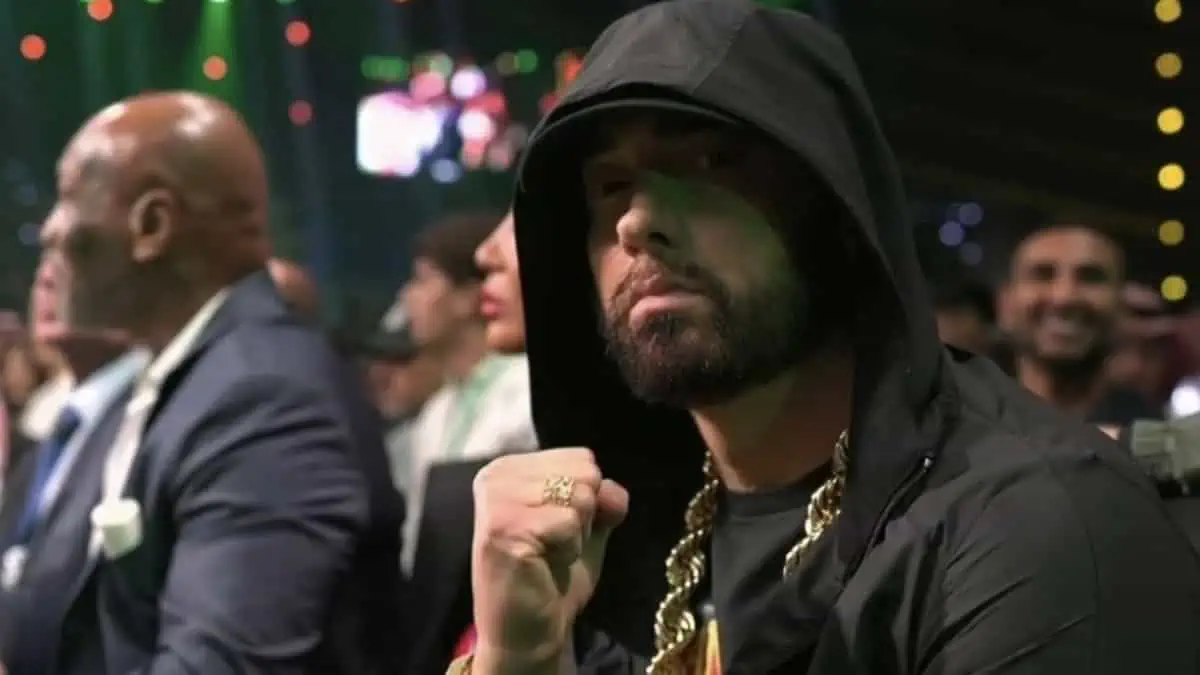 Eminem at Fury vs Ngannou