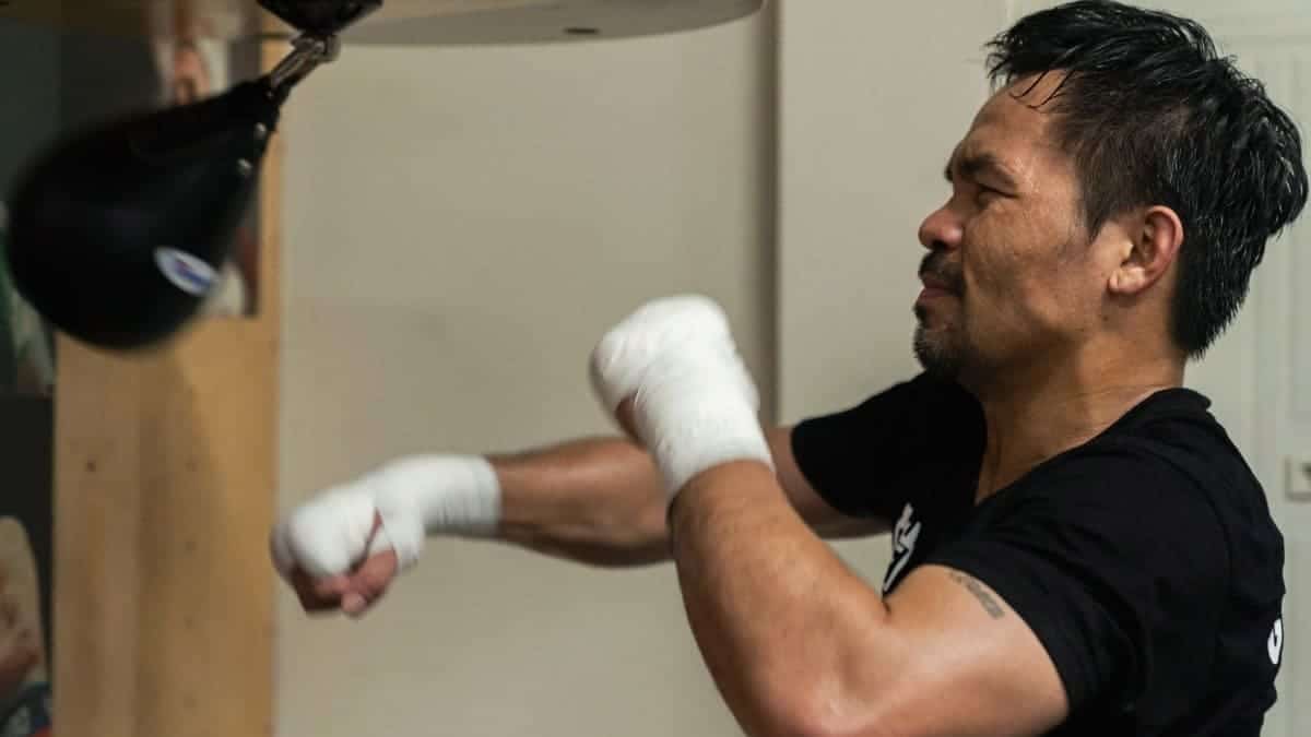 Manny Pacquiao in training
