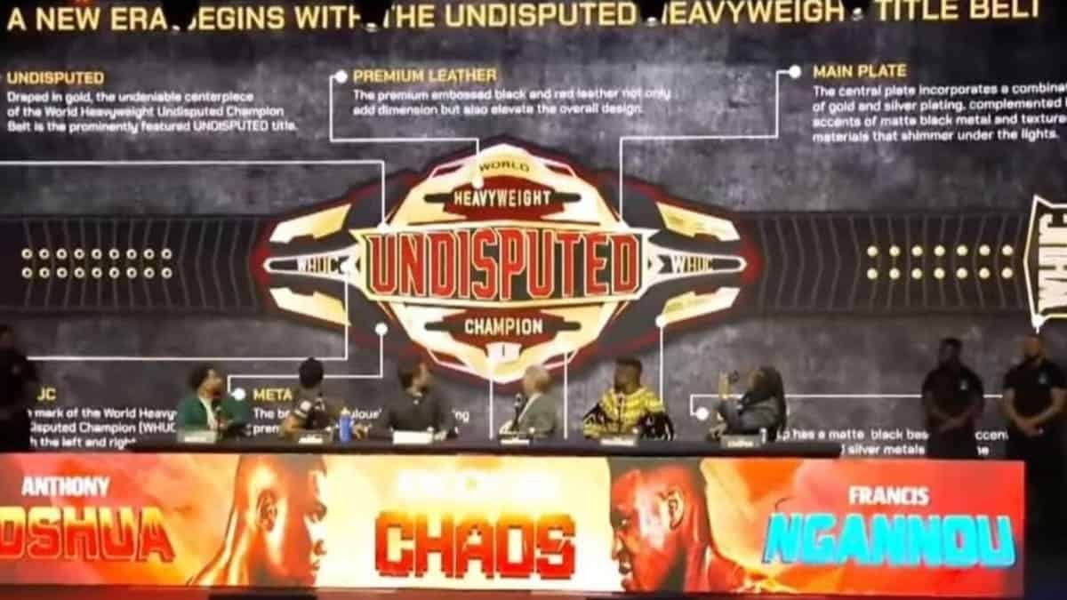 Undisputed heavyweight belt
