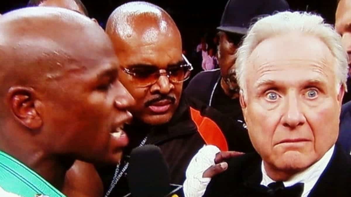 Floyd Mayweather and Larry Merchant
