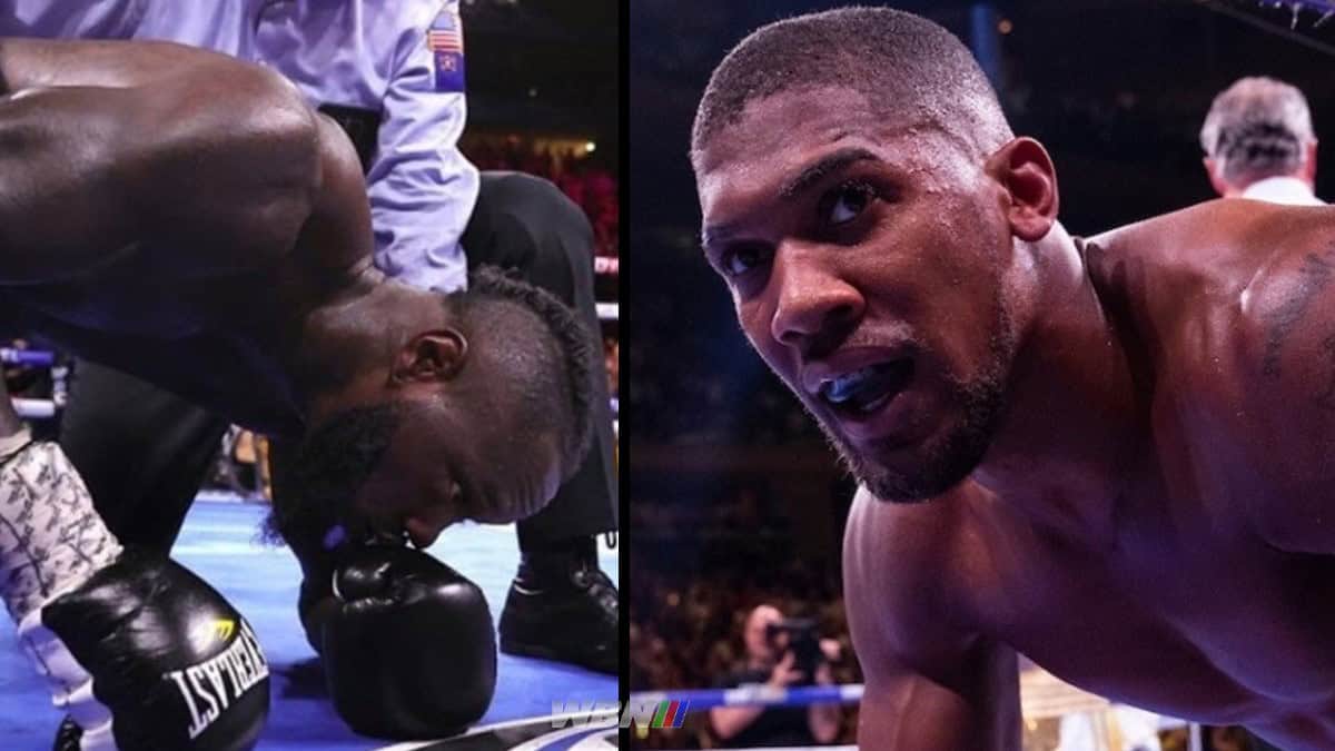 Deontay Wilder and Anthony Joshua down