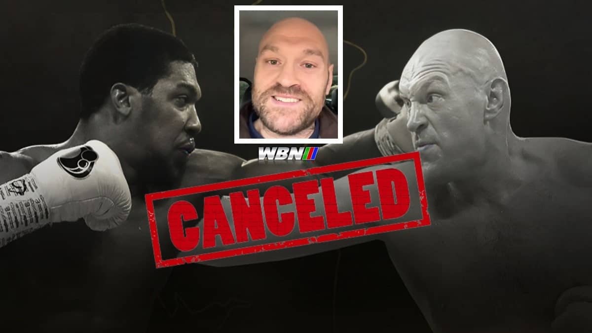 Fury vs Joshua canceled Tyson Fury retires