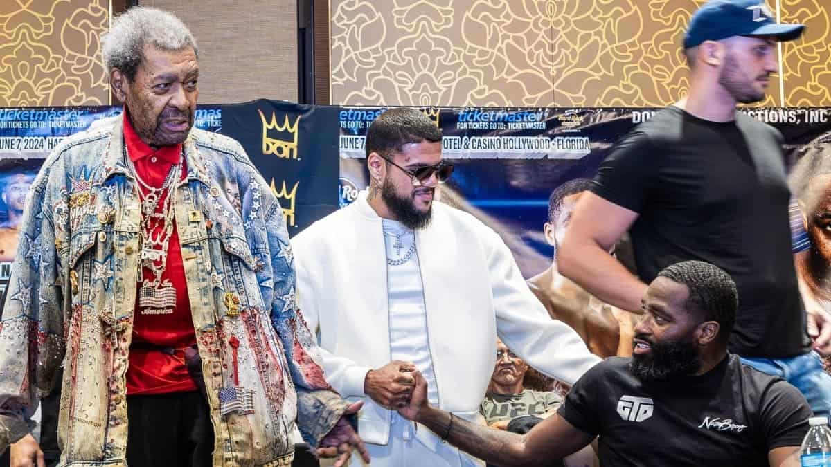 Adrien Broner presser Don King
