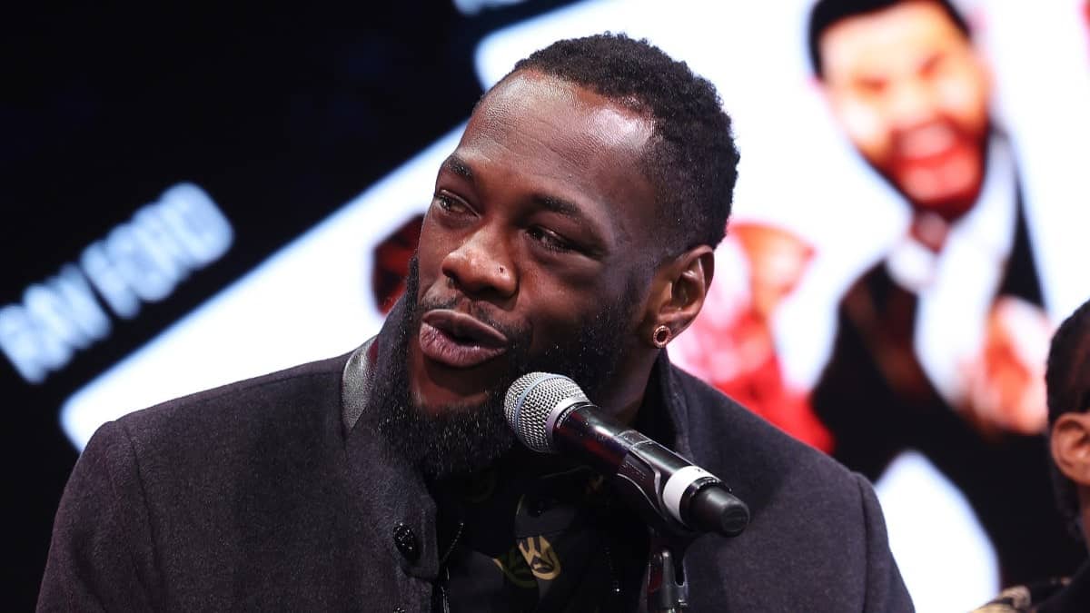 Deontay Wilder at the Zhang press conference