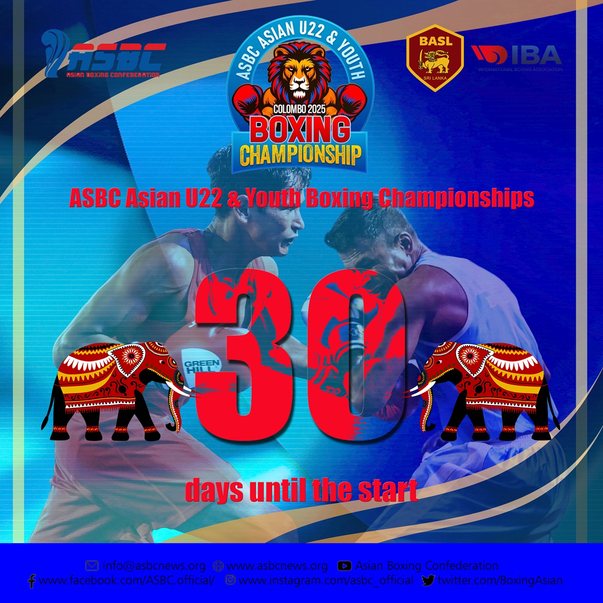 Trente jours pour aller aux championnats ASBC Asian U22 & Youth Boxing