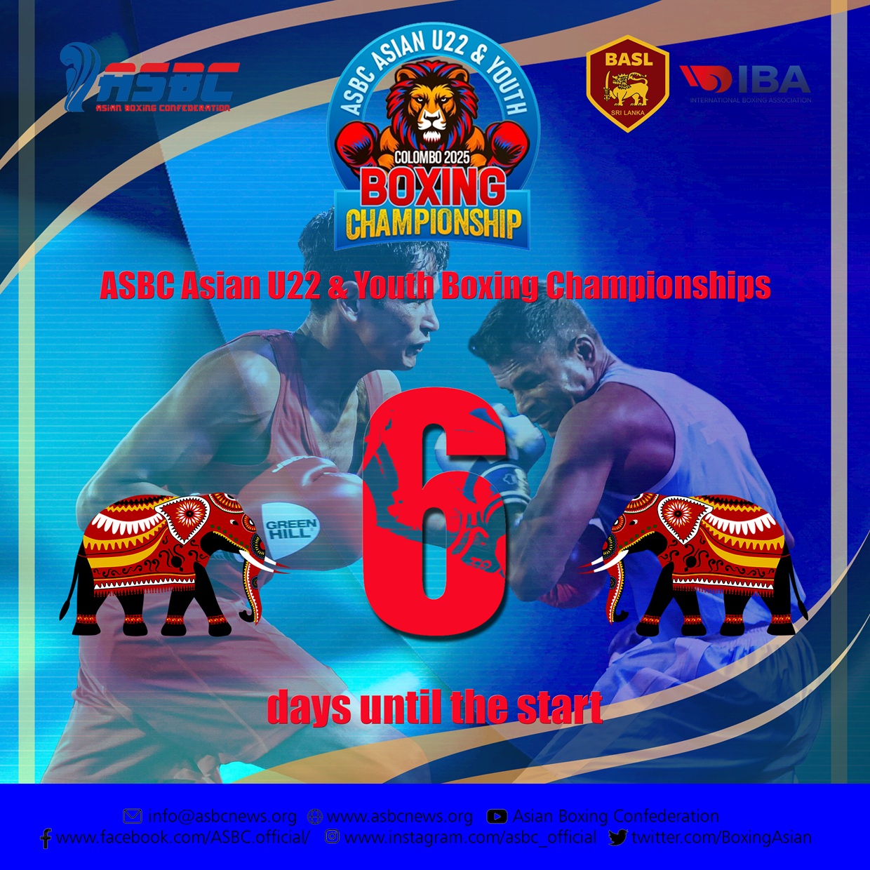 Il ne reste que six jours jusqu'au début des championnats ASBC Asian U22 et Youth Boxing