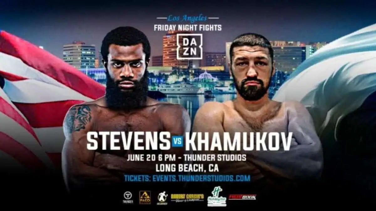 David Stevens fights Petr Khamukov on June 20