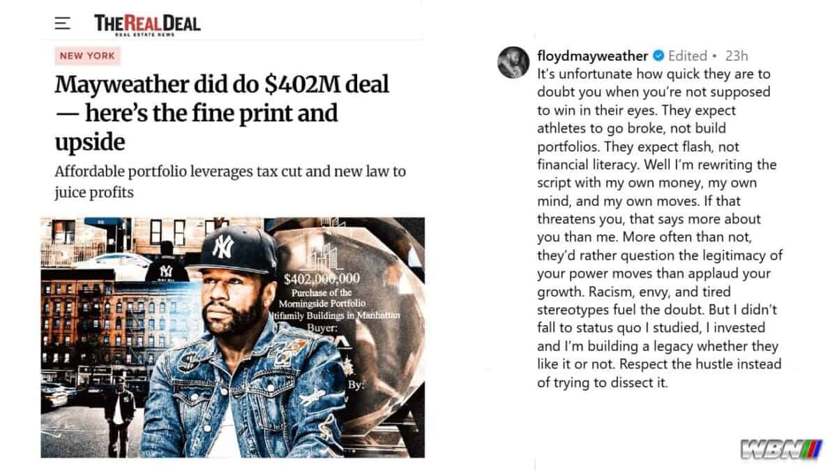 FLOYD MAYWEATHER LOCAT DES PROPRIÉTÉ