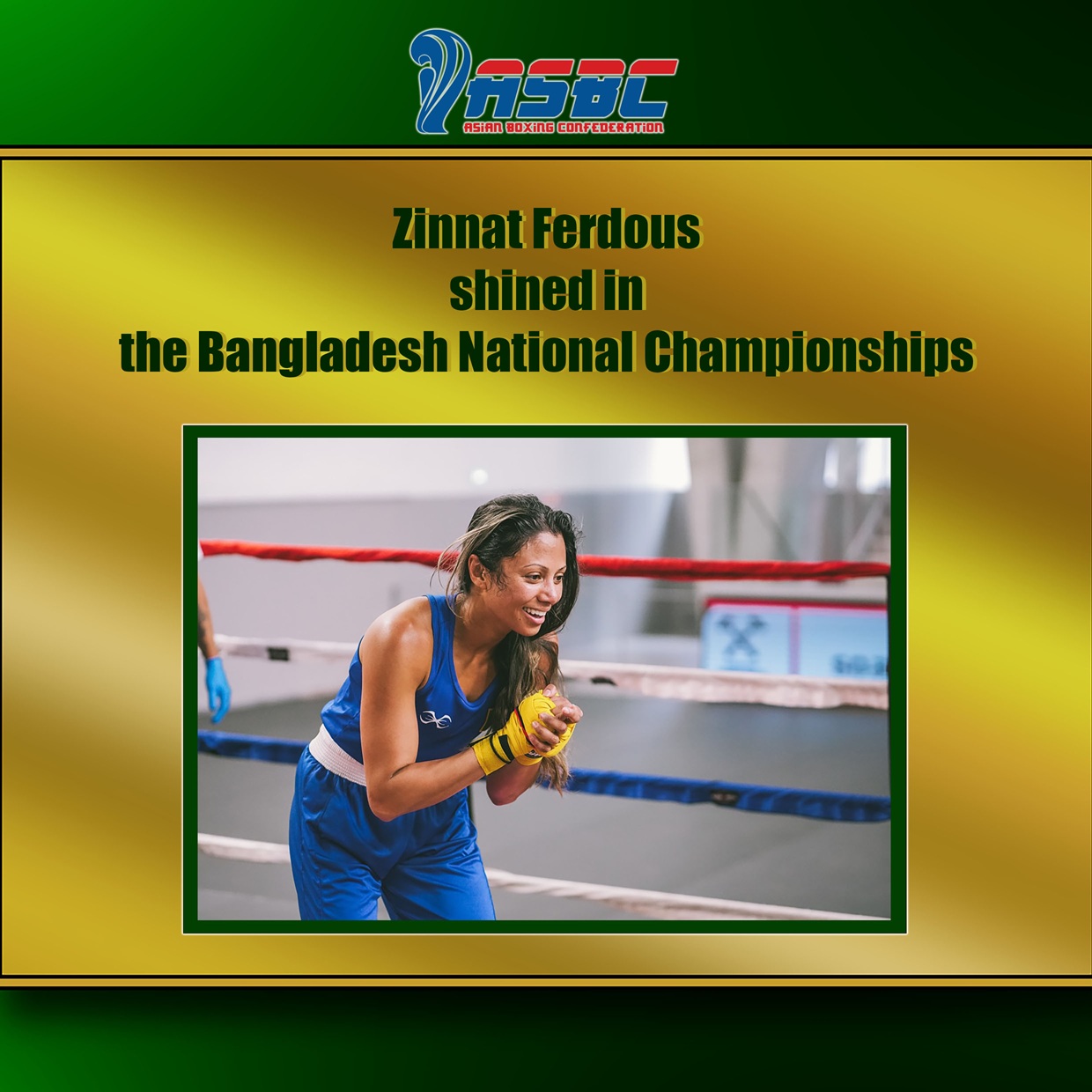 Zinnat Ferdous a brillé dans les championnats nationaux du Bangladesh