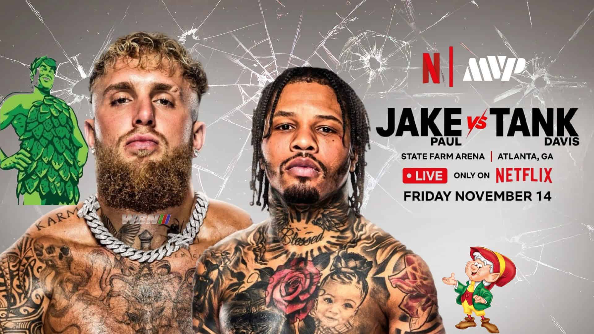 Jake Paul vs Gervonta Davis WBN giant elf