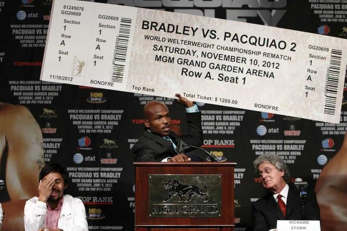 Ticket Timothy Bradley Manny Pacquiao