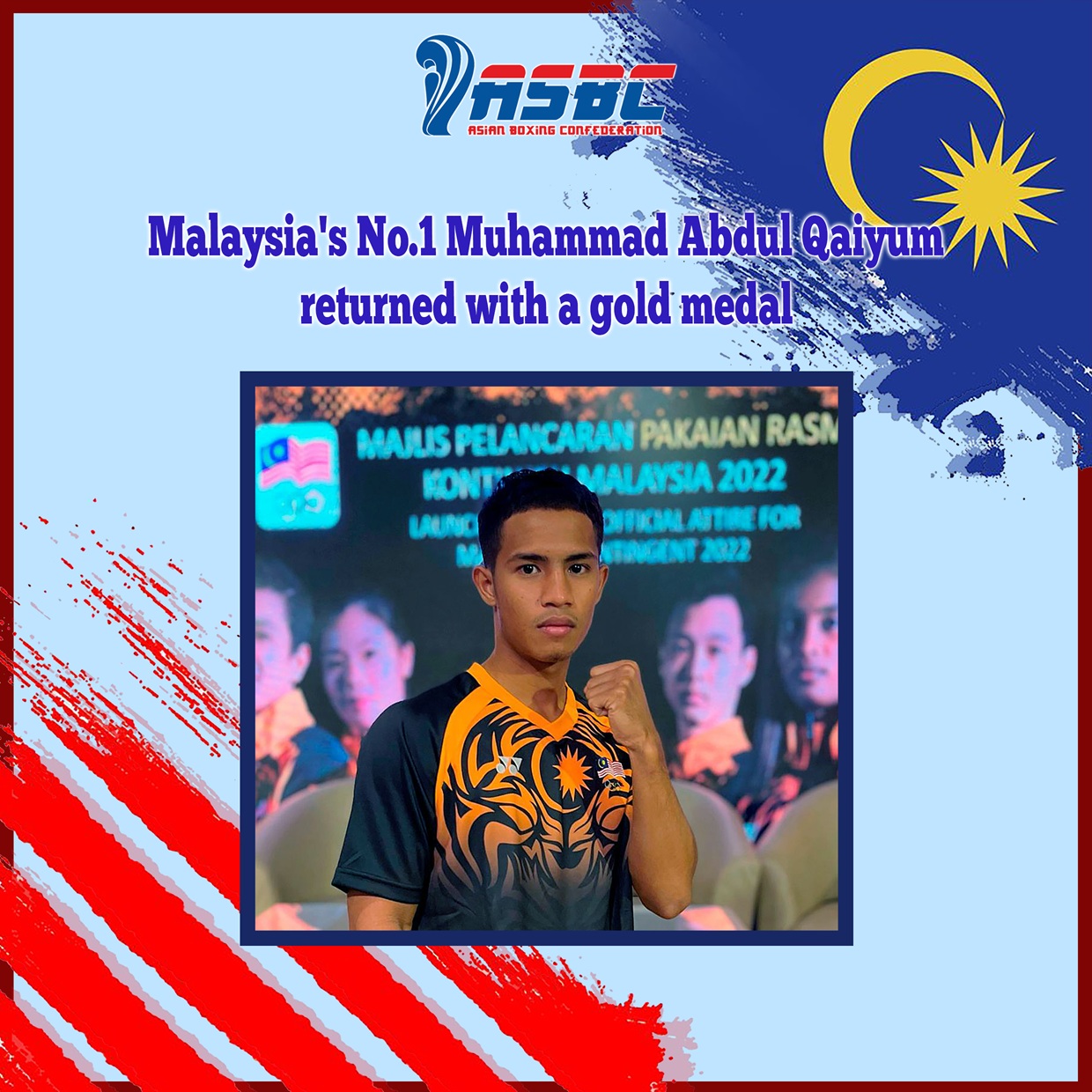 Le n ° 1 de la Malaisie, Muhammad Abdul Qaiyum est revenu avec une médaille d'or