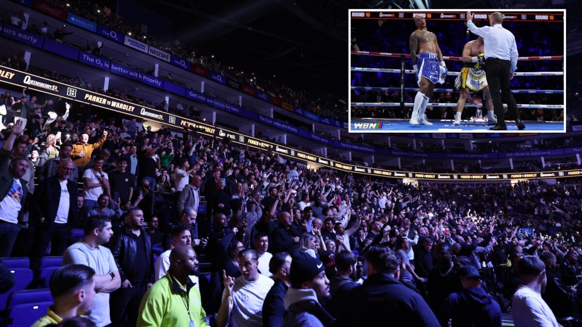 Parker contre Wardley : une bagarre de spectateurs éclate, la sécurité de l'O2 Arena se précipite