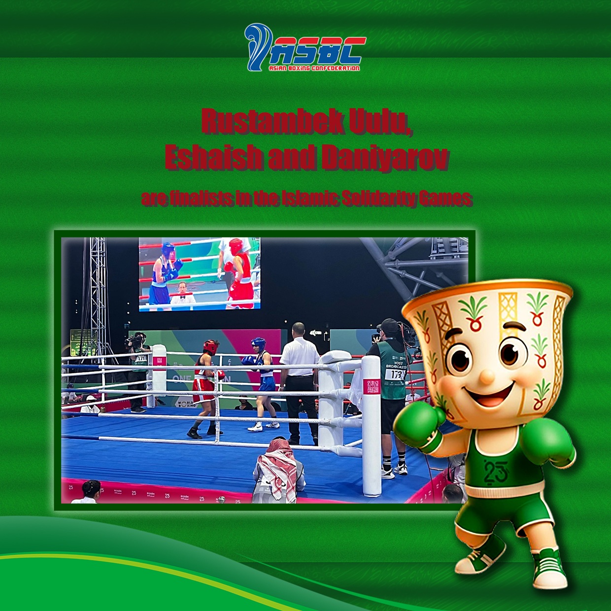 Rustambek Uulu, Eshaish et Daniyarov finalistes aux Jeux de la Solidarité Islamique