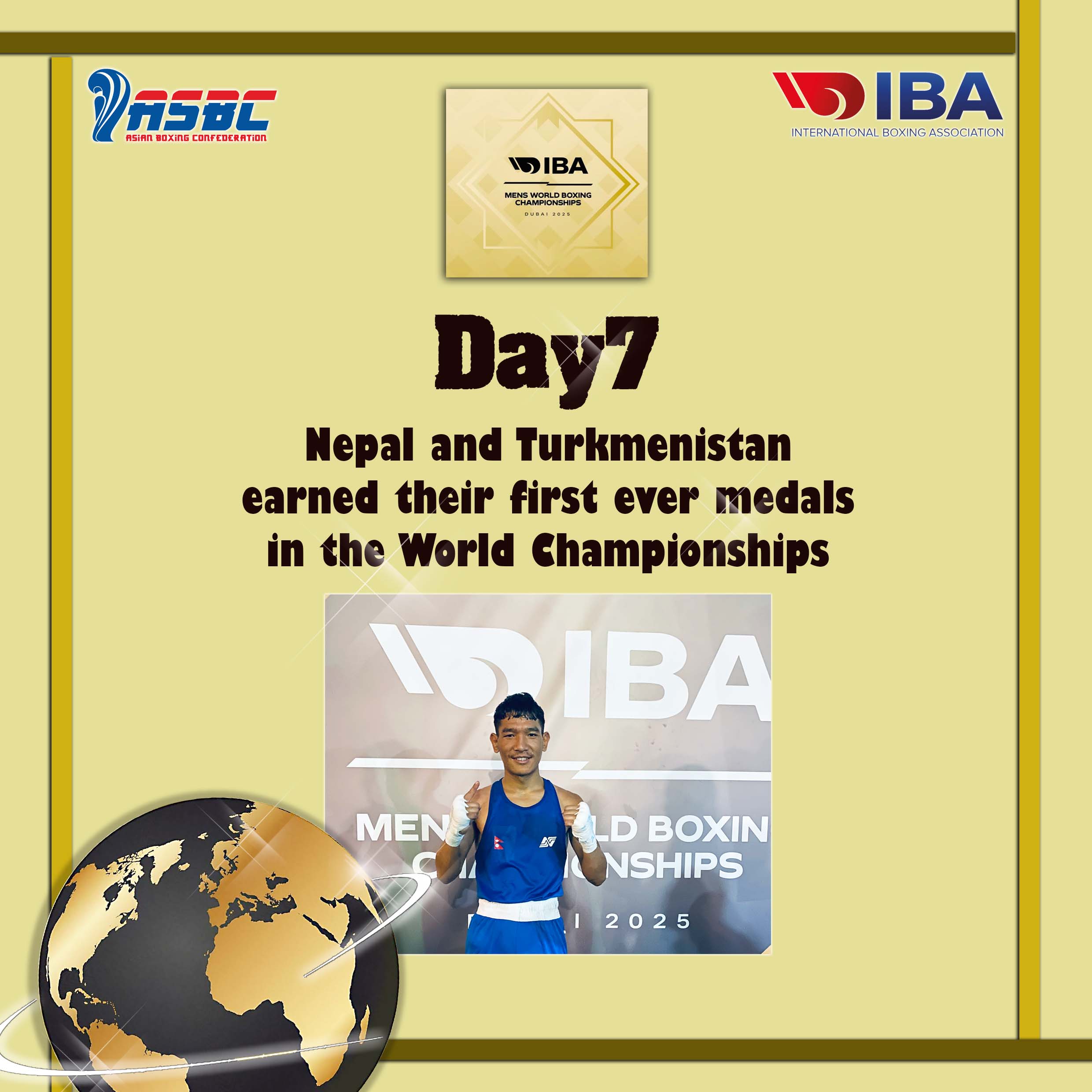 Le Népal et le Turkménistan ont remporté leurs toutes premières médailles aux Championnats du monde