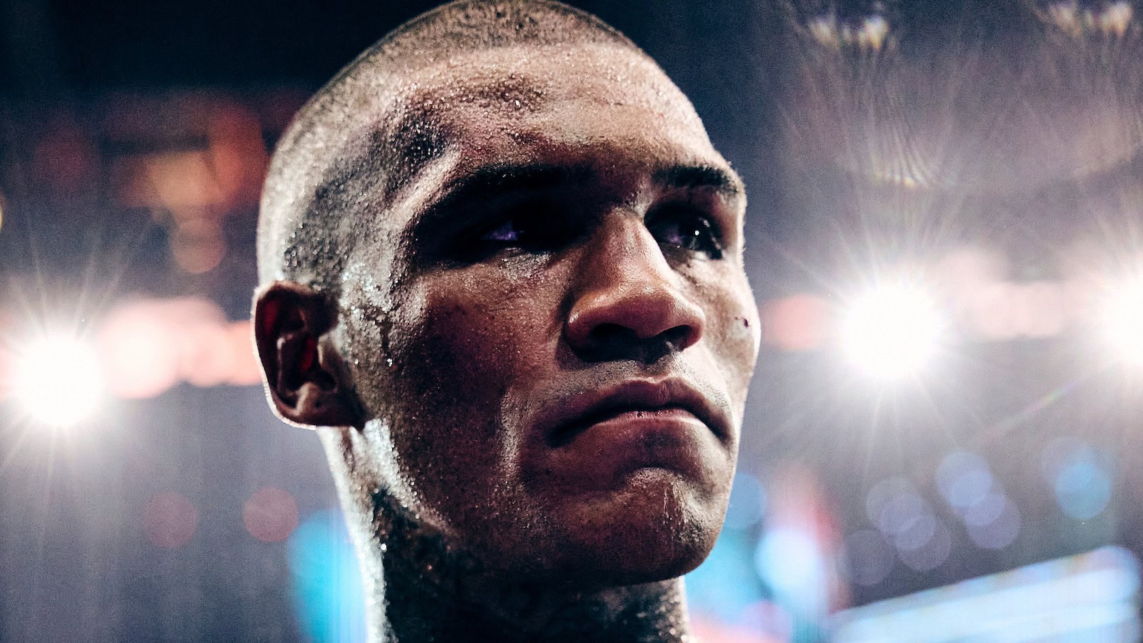 Conor Benn close up after losing to Chris Eubank Jr in London