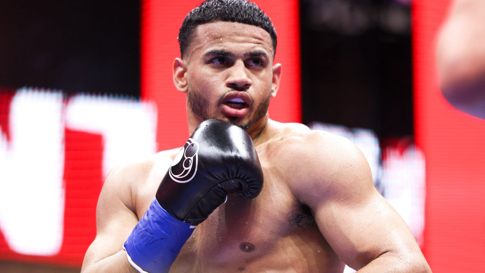 Rolly Romero in action against Ryan Garcia in New York bout