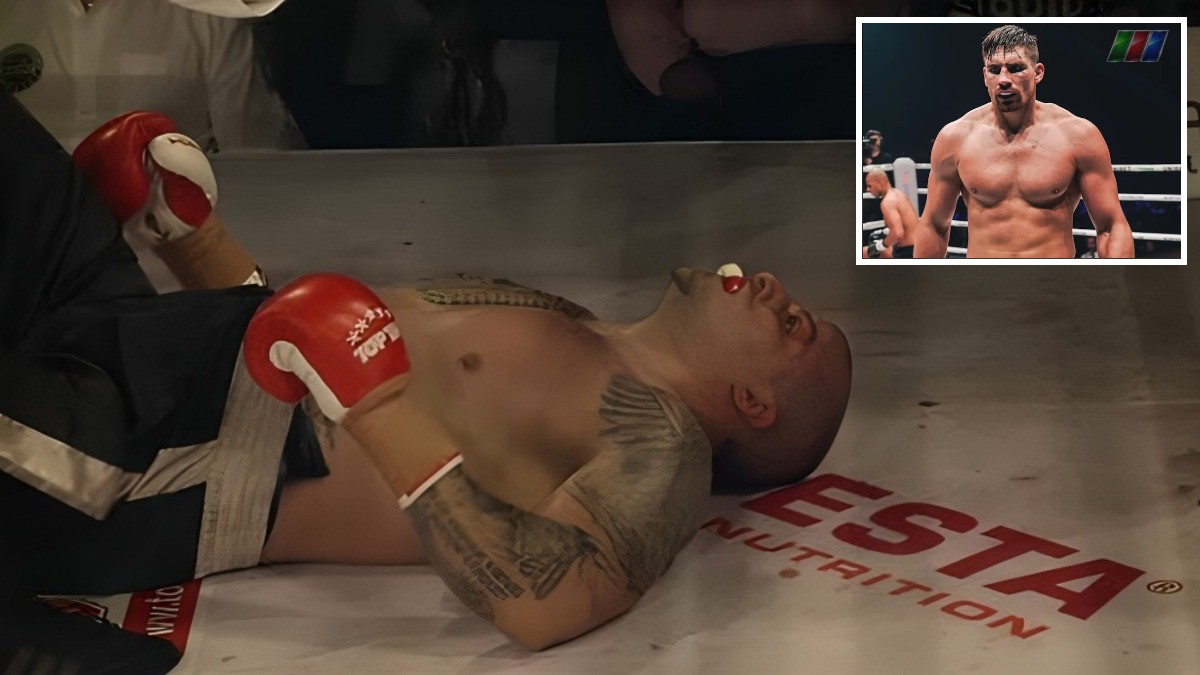 Rico Verhoeven knockout of Janos Finfera in his only professional boxing match in 2014