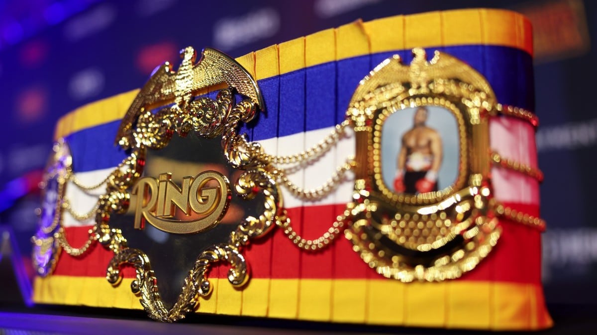 The Ring championship belt used in boxing title fights