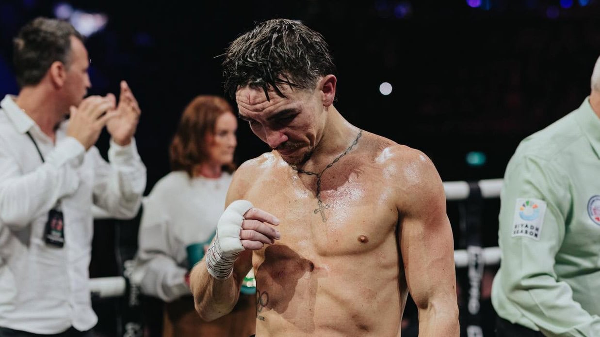 Michael Conlan reacts after defeat to Kevin Walsh in Belfast