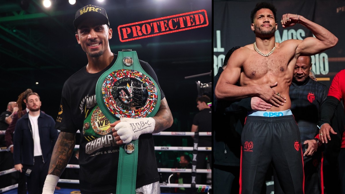 Ben Whittaker and David Morrell split image with protected stamp after fight snub debate