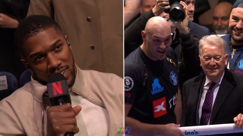Anthony Joshua et Tyson Fury après le combat contre Makhmudov alors que Netflix annonce Fury vs Joshua
