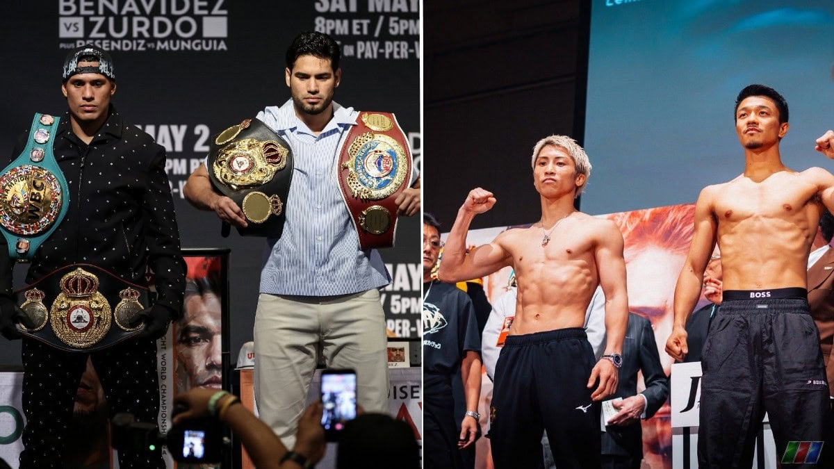 David Benavidez vs Gilberto Ramirez and Naoya Inoue vs Junto Nakatani weigh-in ahead of May 2026 fights