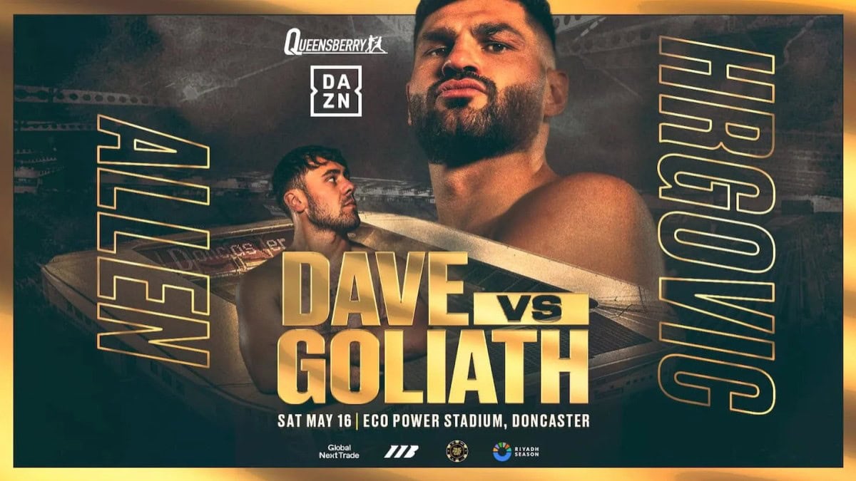Dave Allen and Filip Hrgovic face off on the official Doncaster fight poster ahead of their heavyweight clash.