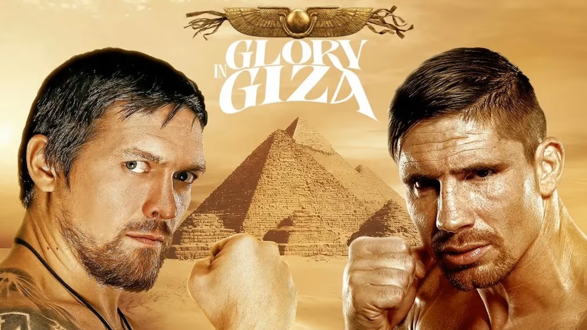 poster for Usyk vs Verhoeven in Giza