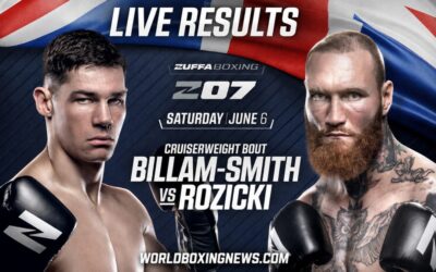 Résultats en direct de Chris Billam-Smith contre Ryan Rozicki de Bournemouth