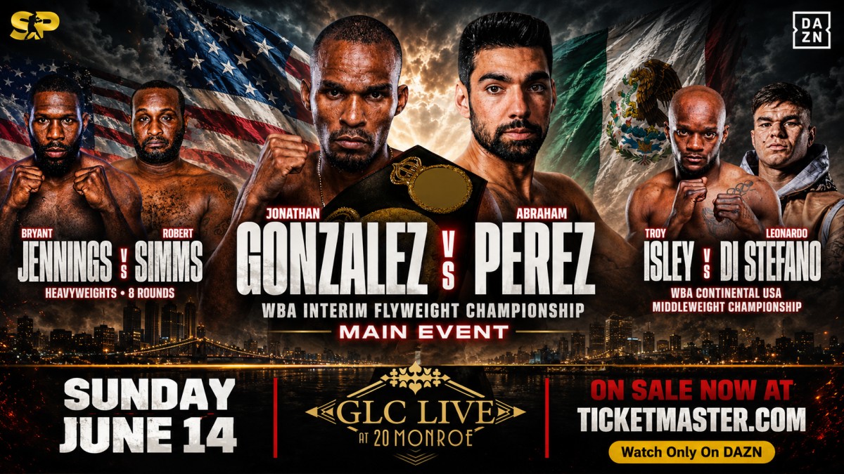 Jonathan Gonzalez en tête d'affiche de la carte DAZN avec le retour de Troy Isley et Bryant Jennings