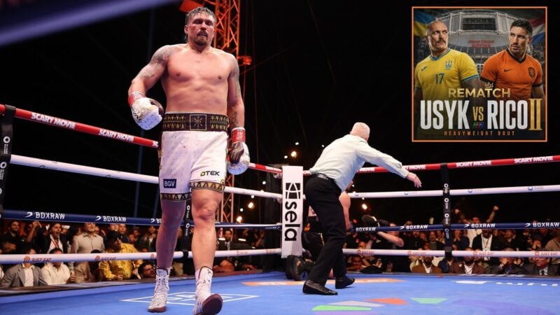 Usyk abandonne Rico Verhoeven dans son combat pour le titre des poids lourds à Gizeh