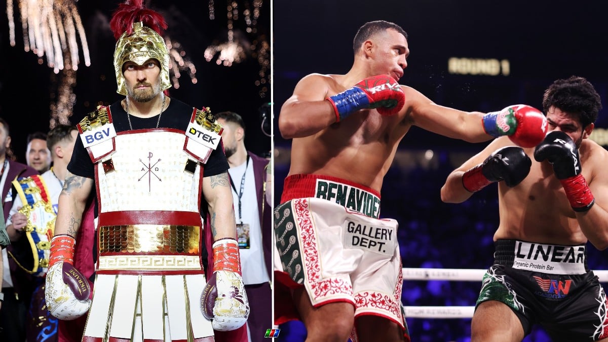 Oleksandr Usyk and David Benavidez, whom Steve Cunningham believes would make a dream heavyweight matchup