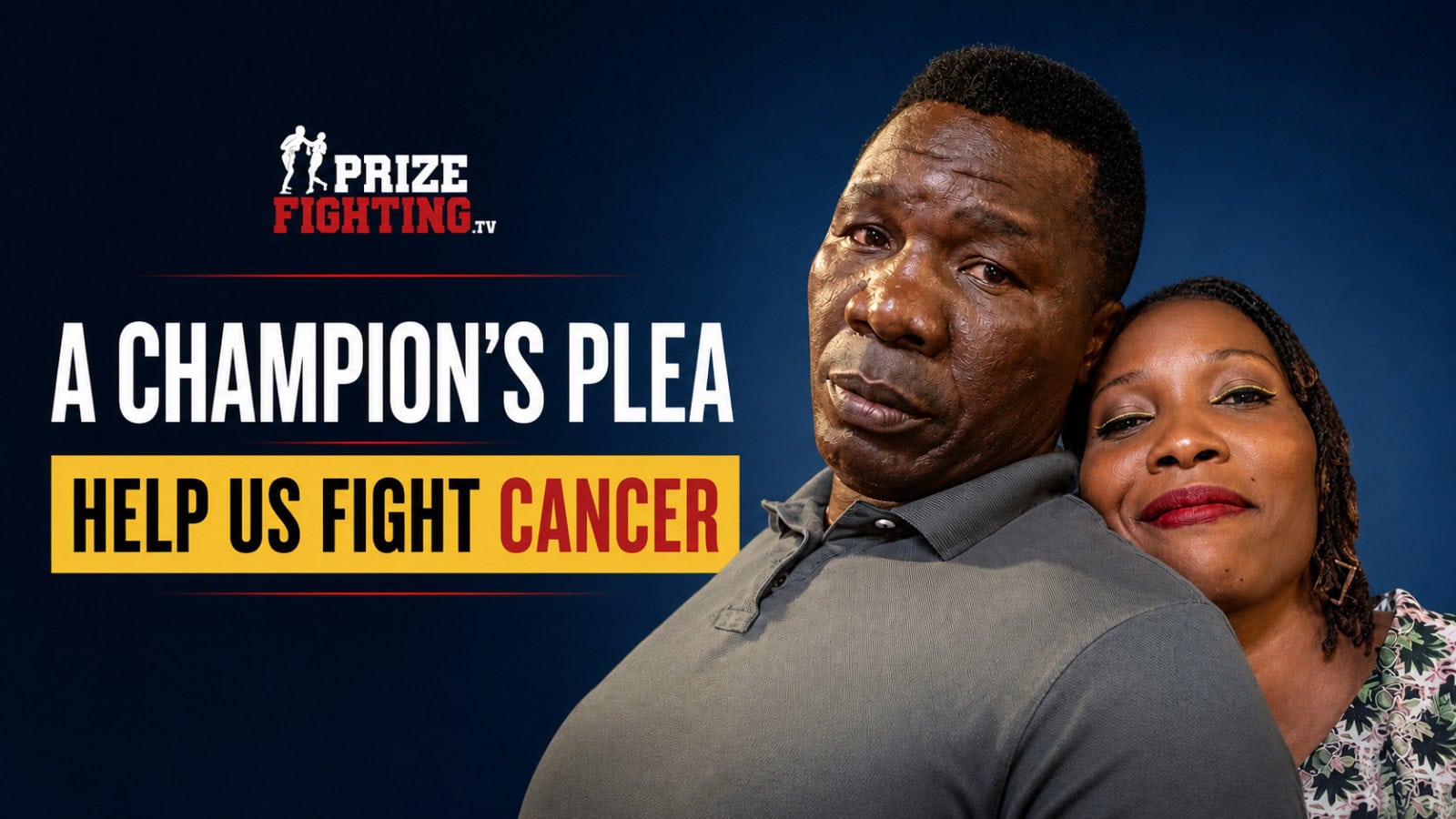 Kabiru Towolawi and his wife featured in a Prizefighting.tv fundraising appeal supporting her cancer treatment