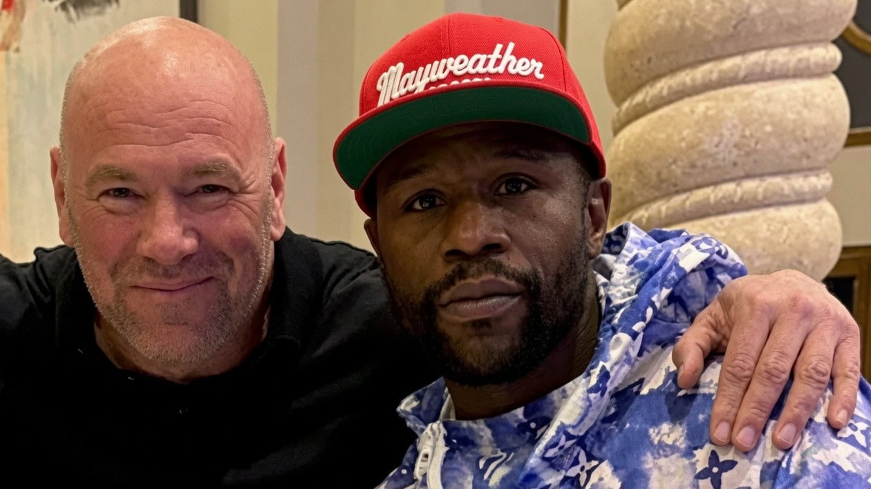 Dana White with Floyd Mayweather amid $170 million financial dispute