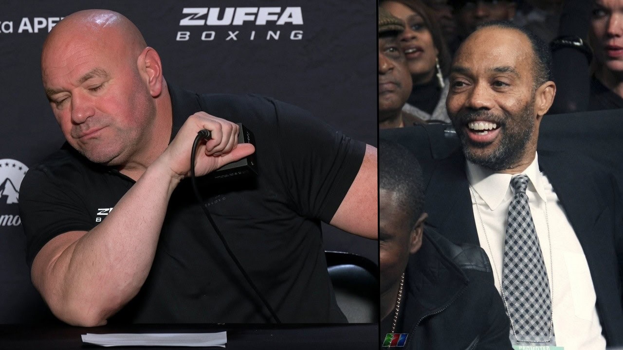 Dana White and Al Haymon pictured alongside Zuffa Boxing branding