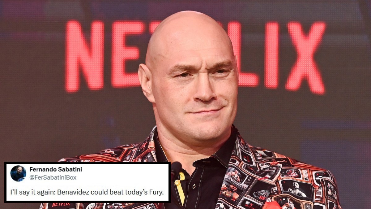 Tyson Fury pictured with Fernando Sabatini