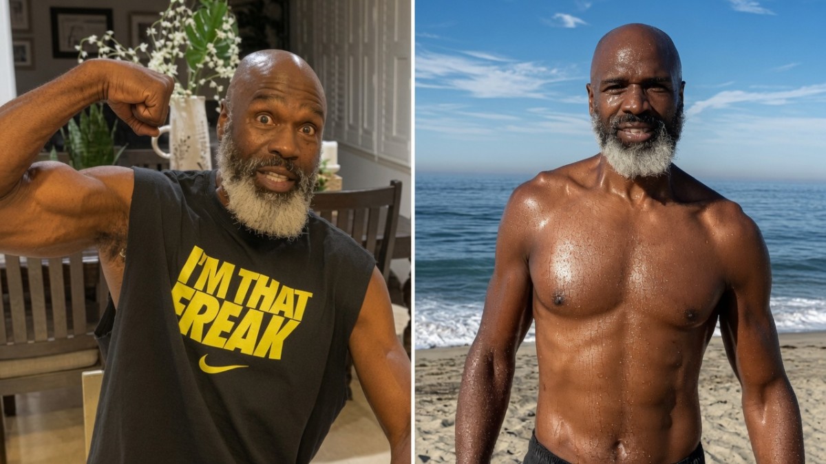 Chris Byrd shows his dramatic weight transformation from heavyweight champion to middleweight